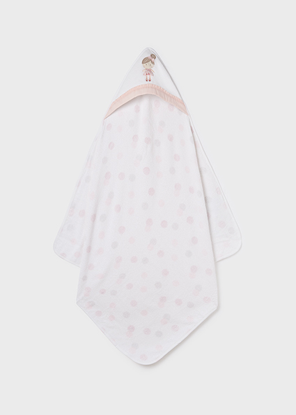 MAYORAL White & Pink Embroidered Towel