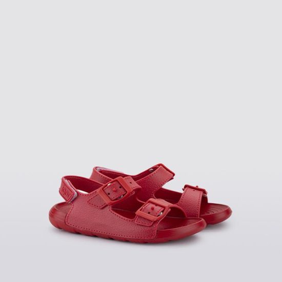 igor red buckle sandals