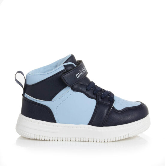 MITCH & SON Navy & Blue High Top Trainers