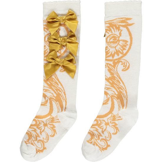 ADEE Bianca Ivory Baroque Socks