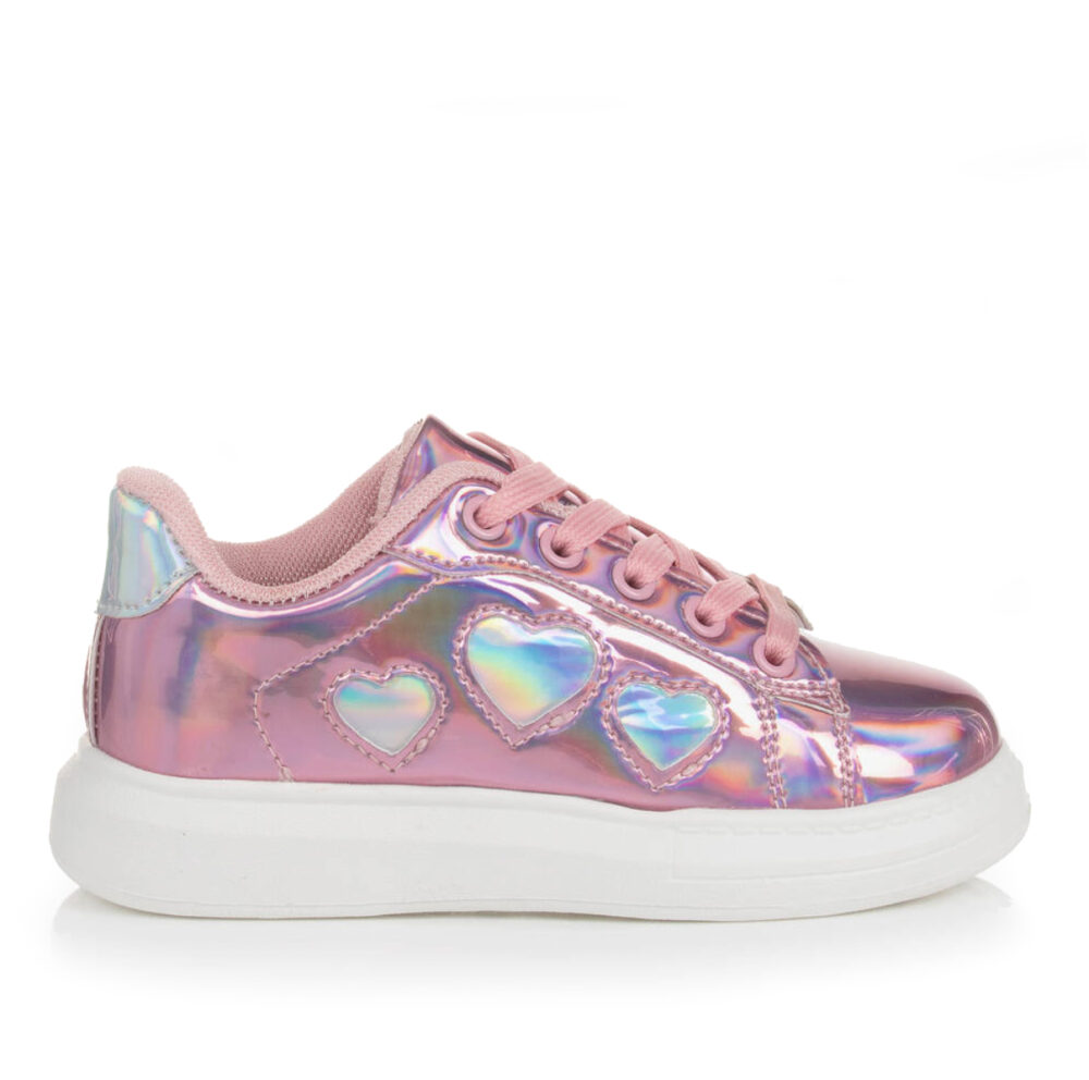ADEE Queeny Pink Patent Trainers