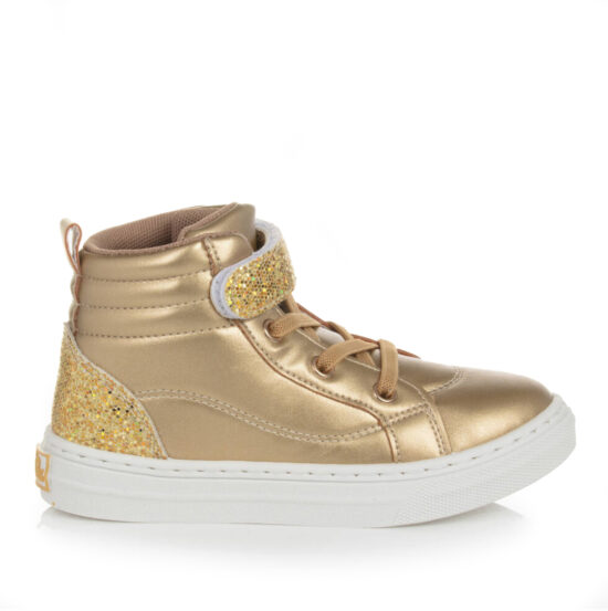 ADEE Glitzy Gold High Top Trainers