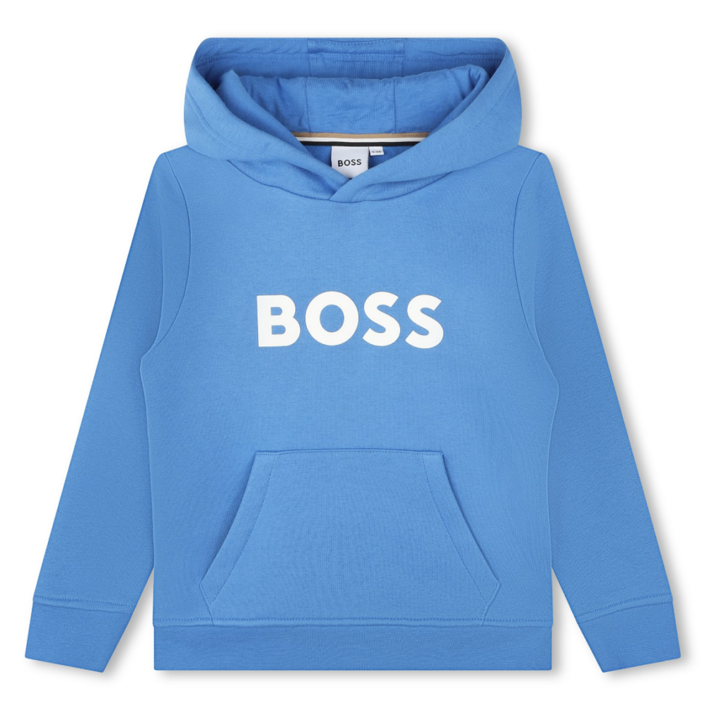 Boss blue logo hoodie