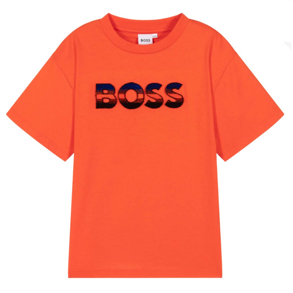 Boss Orange Velour Logo TShirt