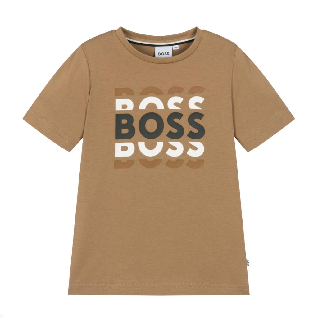 Boss Beige Triple Logo Tshirt