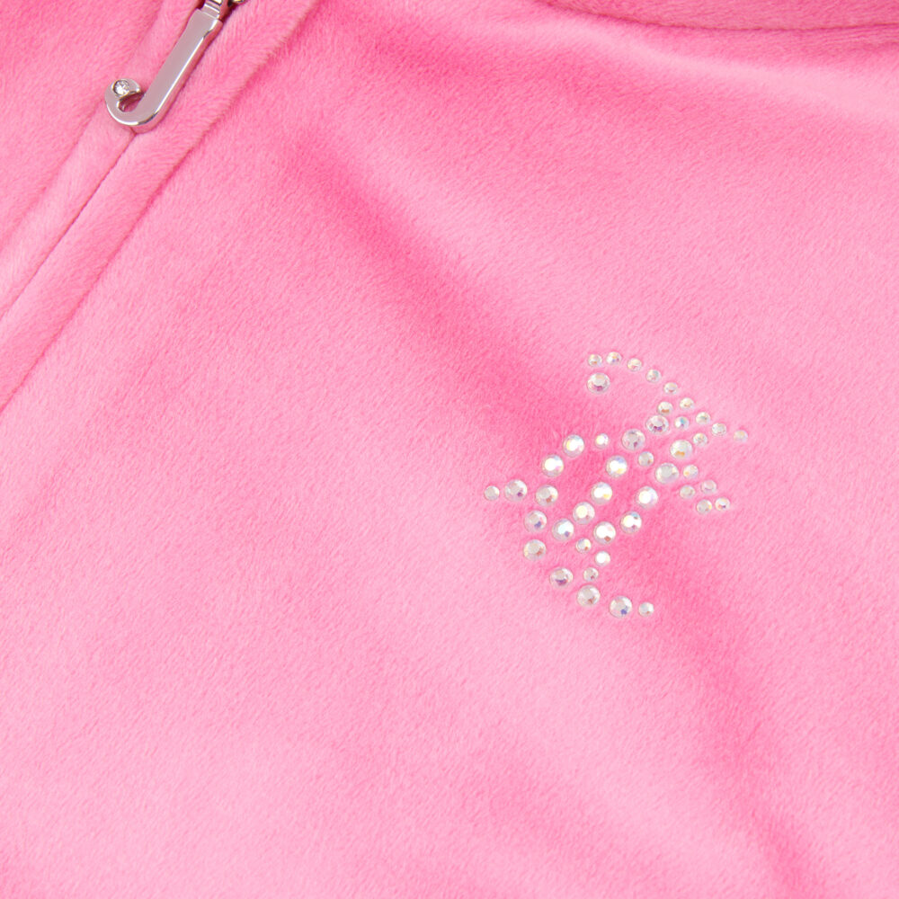 JUICY COUTURE Bright Pink Diamante Velour Tracksuit