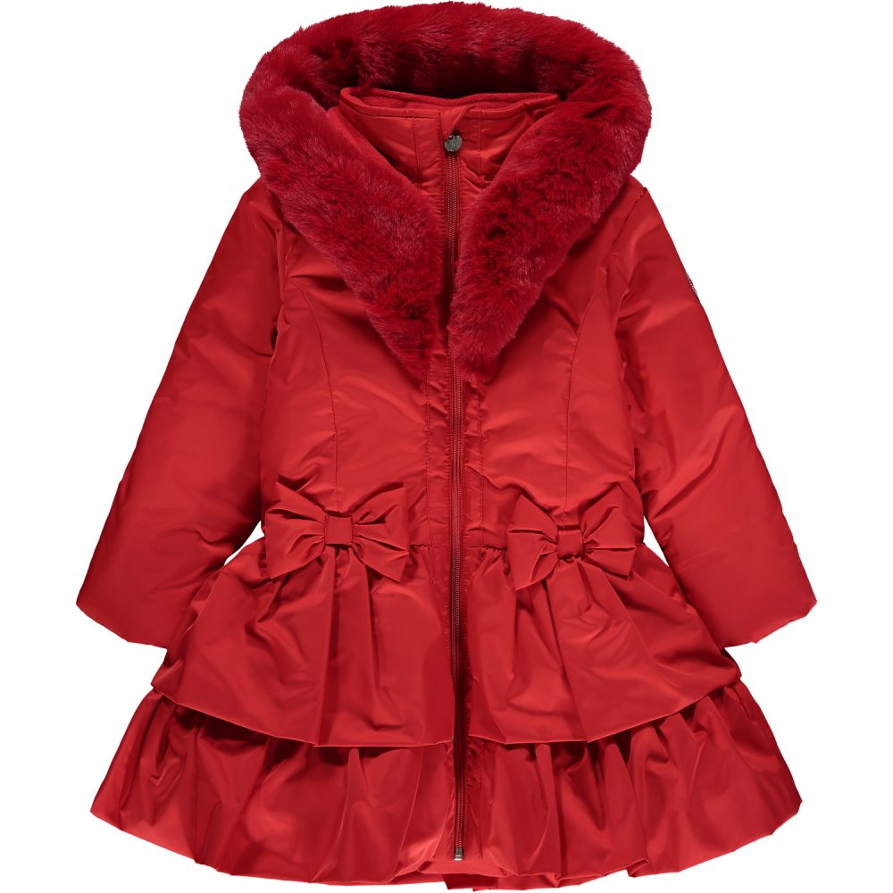 Adee Serena Red Ruffle Coat