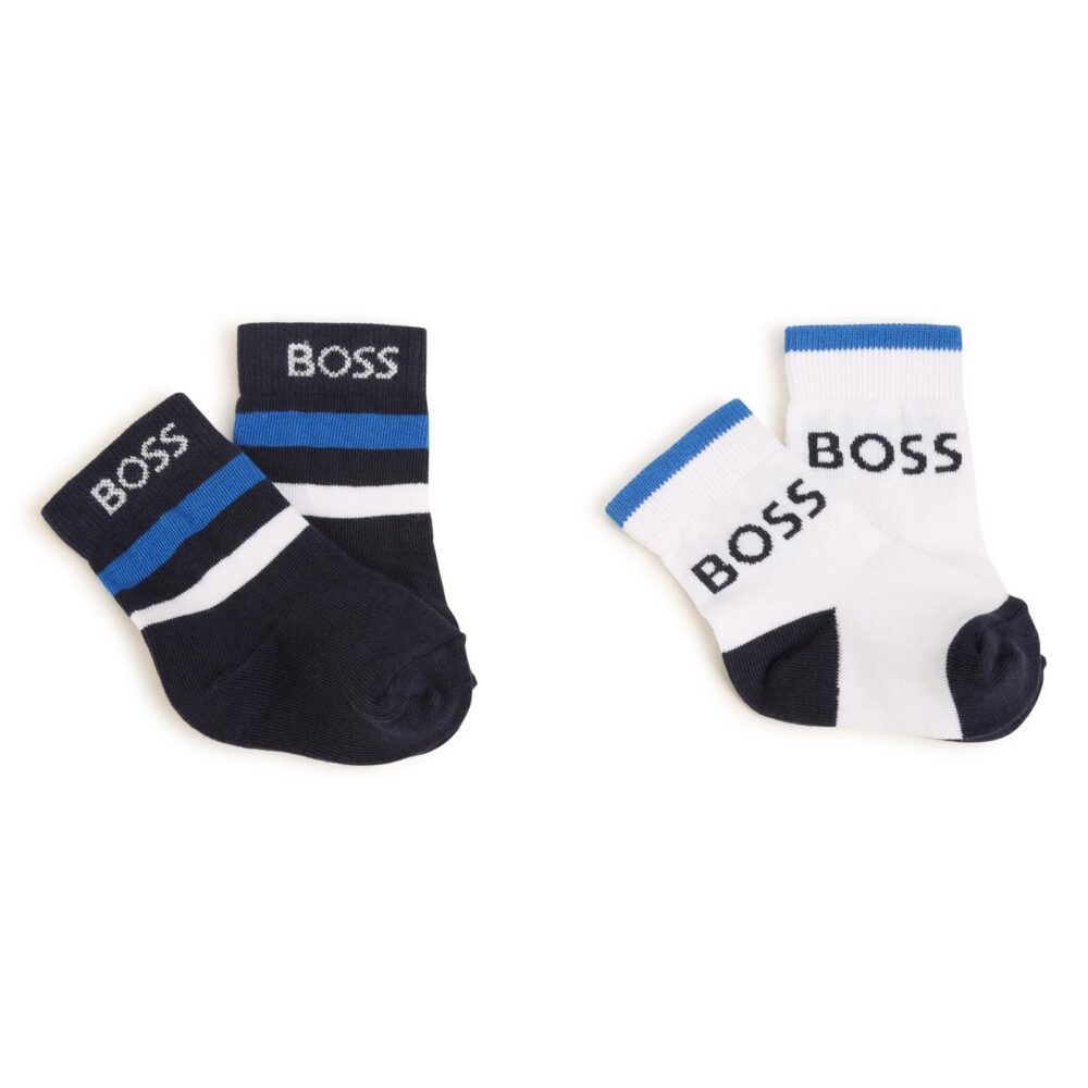 BOSS BLUE & WHITE LOGO SOCKS