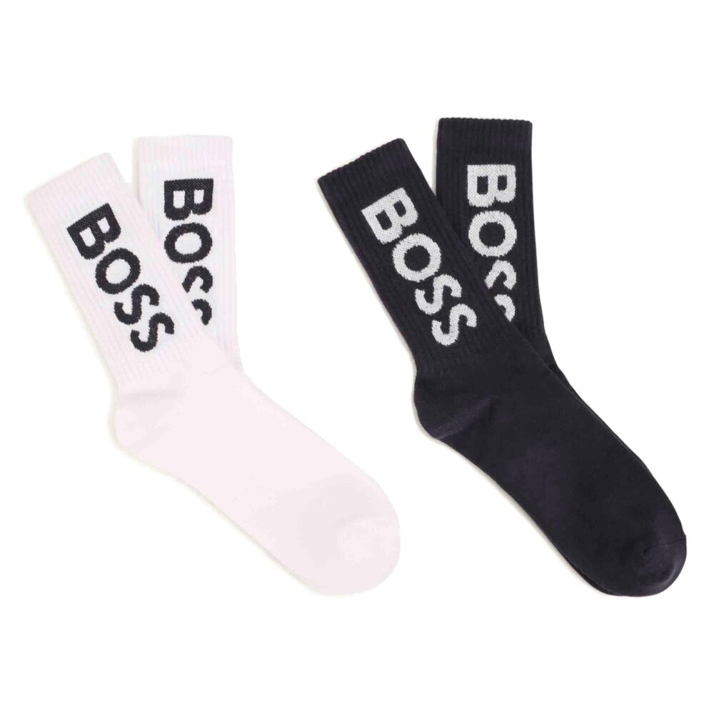 BOSS BLACK & WHITE LOGO SOCKS