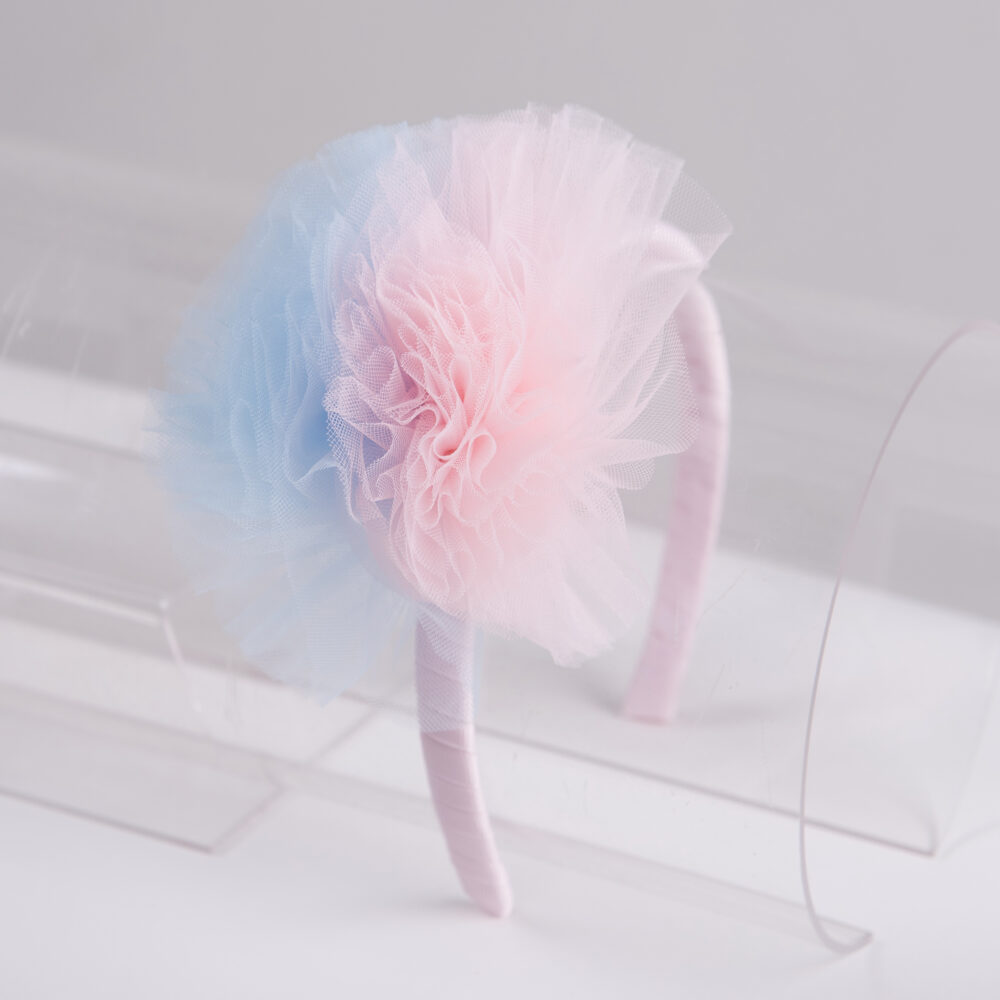 Daga pink and blue tulle hair band