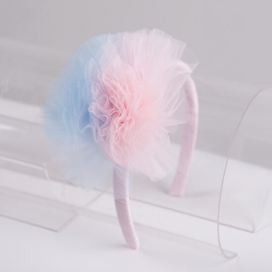 Daga pink and blue tulle hair band