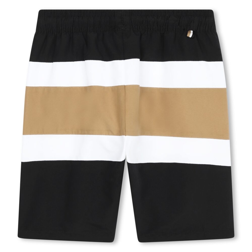BOSS black and beige swim shorts (back)