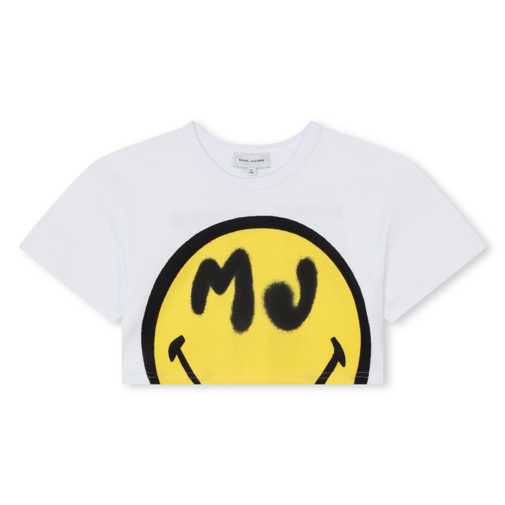 Marc Jacobs white smiley cropped Tshirt