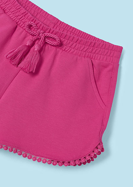 MAYORAL White & Pink Shorts Set