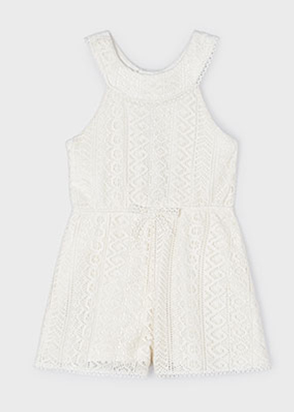 MAYORAL Ivory Lace Playsuit