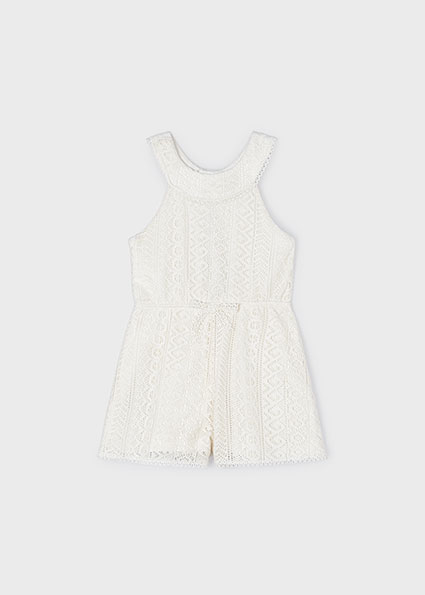 MAYORAL Ivory Lace Playsuit