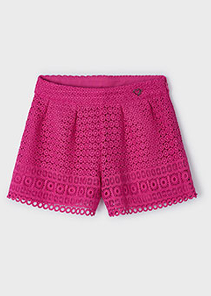 MAYORAL Pink Lace Shorts Set