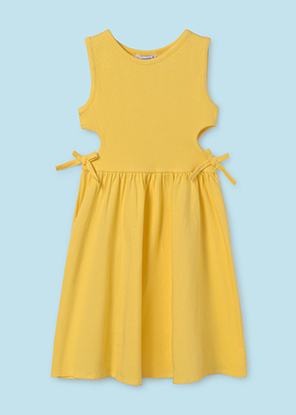 Mayoral Yellow Cut Out Dress