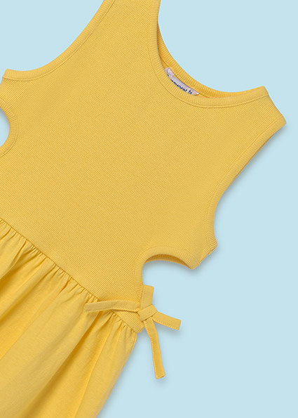 Mayoral Yellow Cut Out Dress