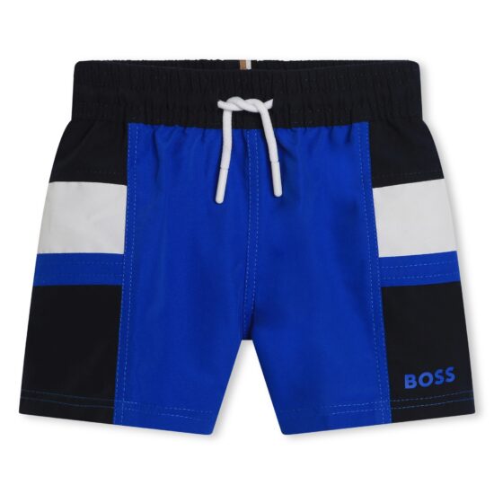 BOSS navy and blue swim shorts