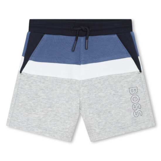 BOSS grey and blue jersey shorts