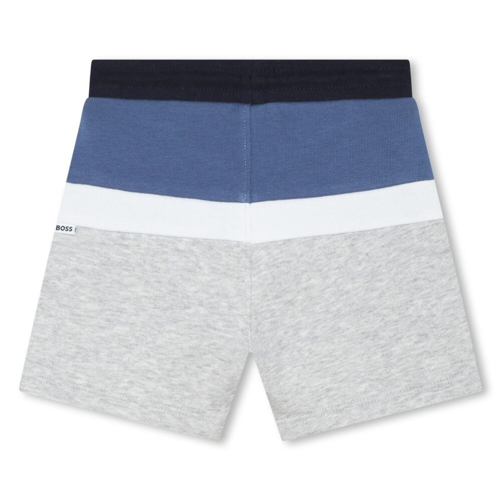 BOSS grey and blue jersey shorts (Back)
