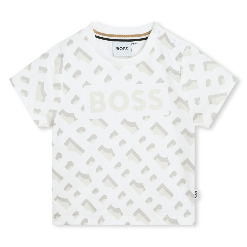 BOSS white monogram logo tshirt