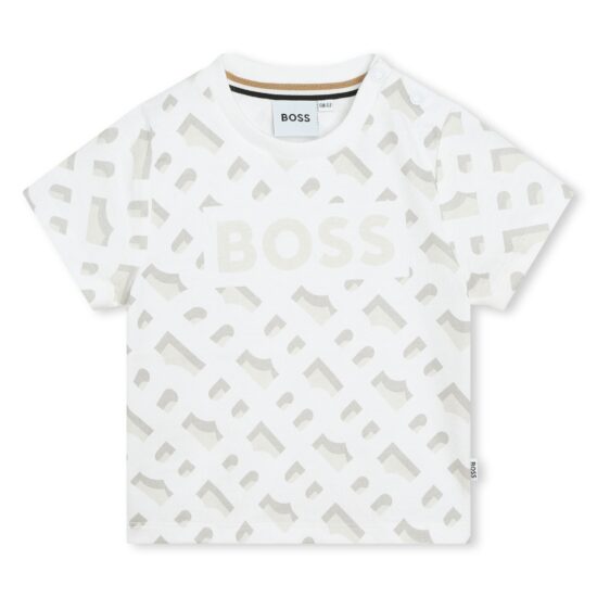 BOSS white monogram logo tshirt