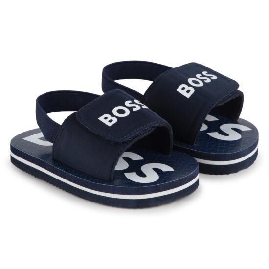 Boss Blue Logo Sandals