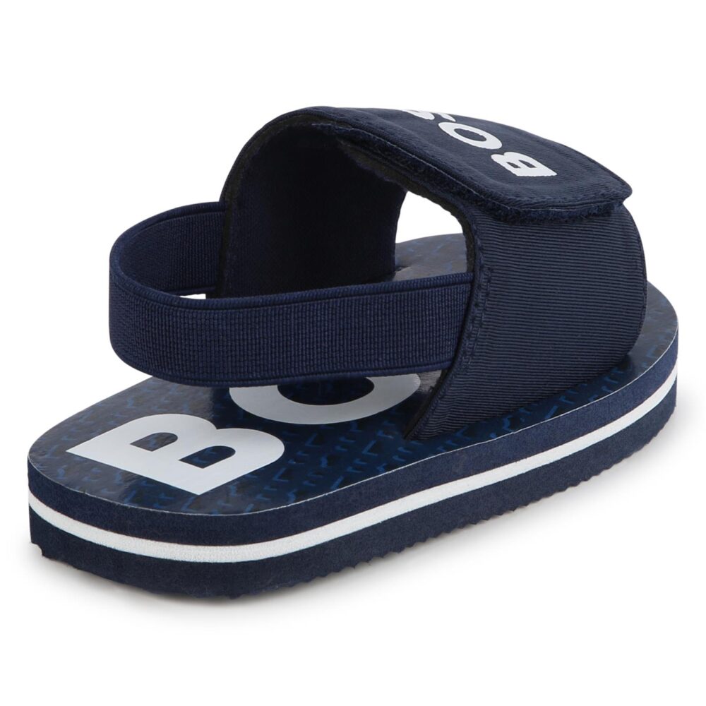 Boss blue logo sandals