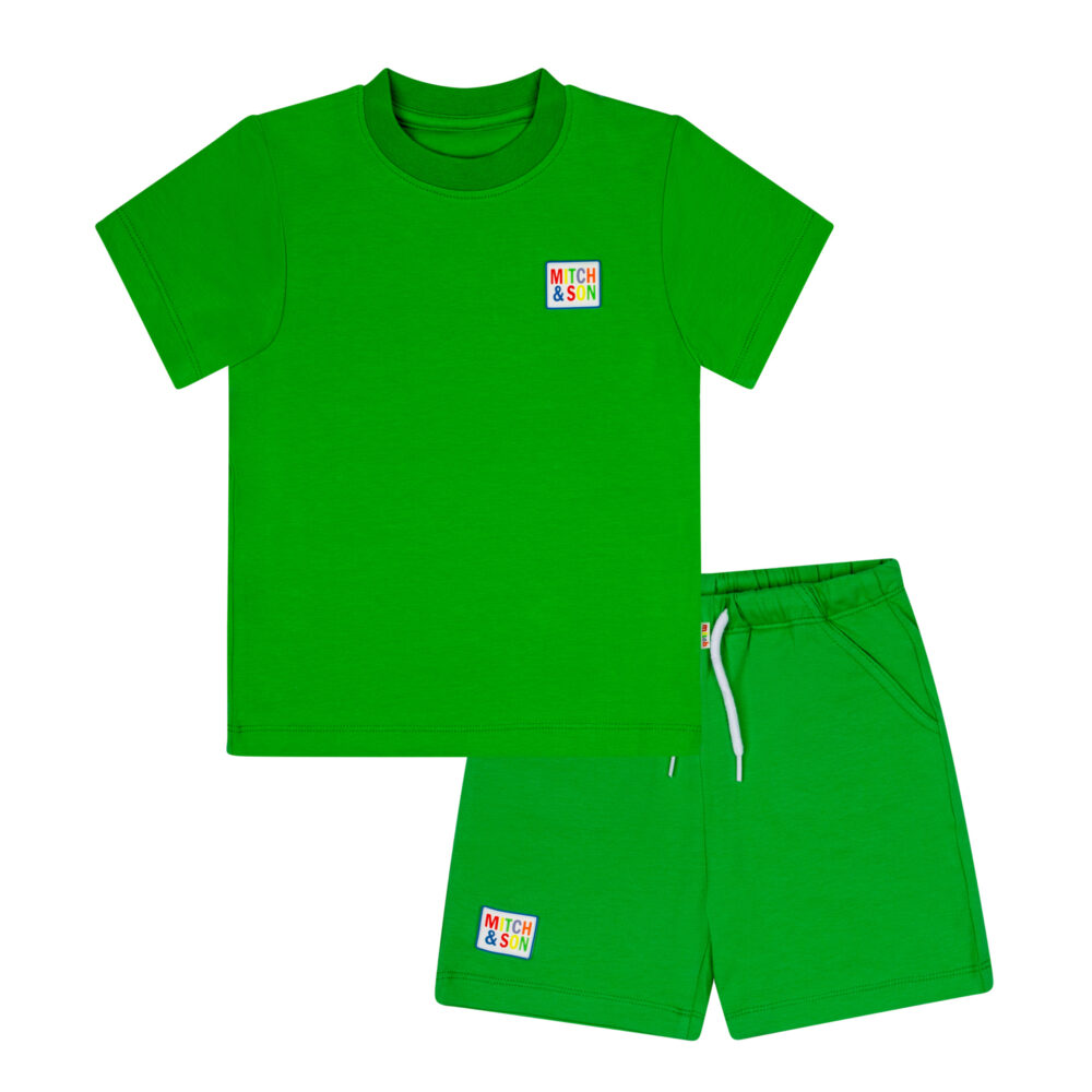 MITCH & SON Verge Green Soft Shorts Set