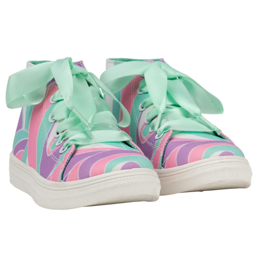 ADEE Jazzy Popping Pastels High Top Trainers
