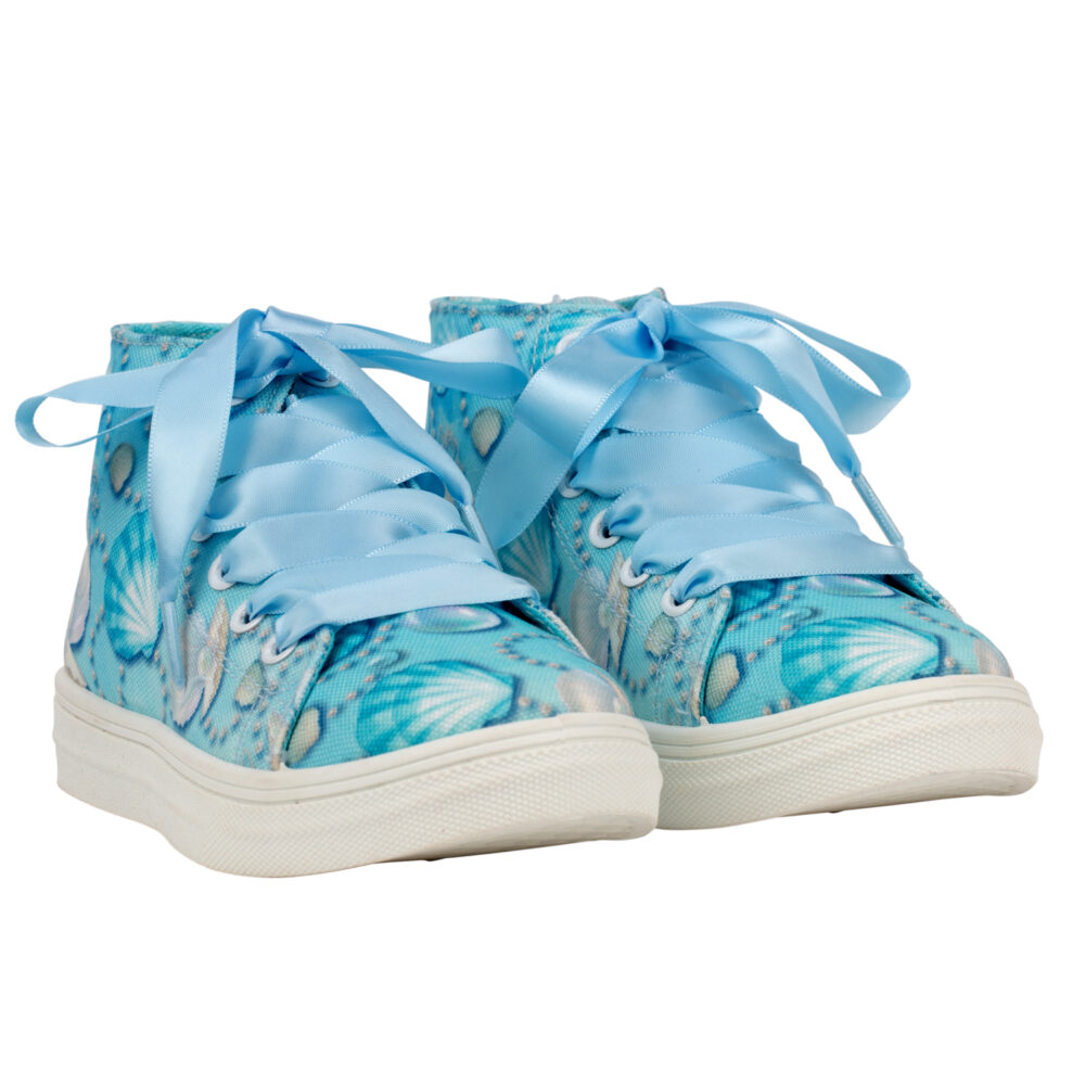ADEE Jazzy Ocean Pearl High Top Trainers