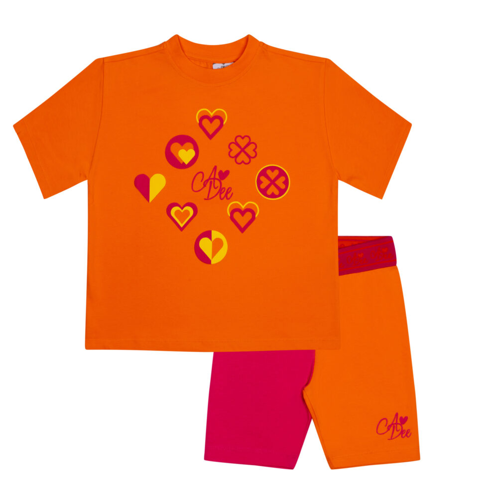 ADEE Marnie Orange Shorts Set