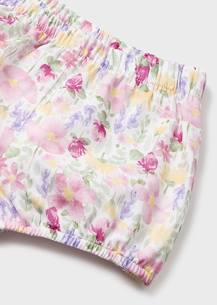 MAYORAL Pink Floral Shorts Set