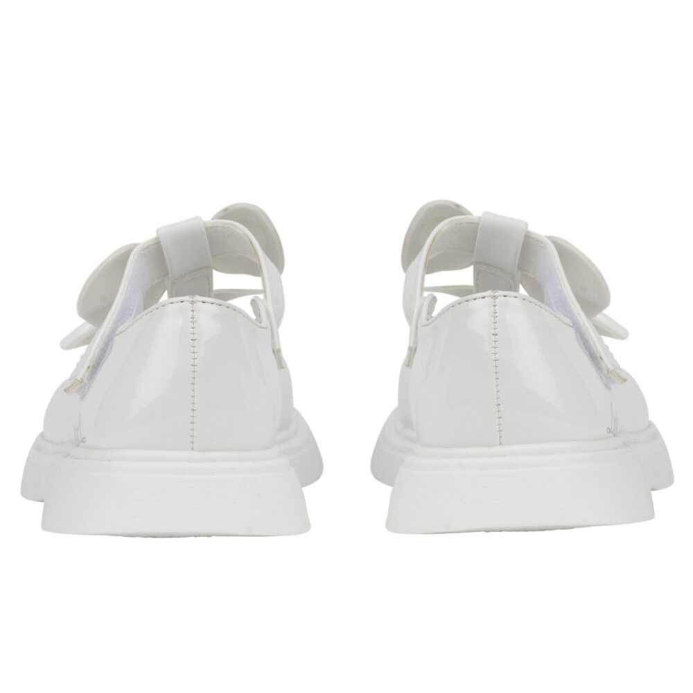 LITTLE A Beau White Patent Shoes