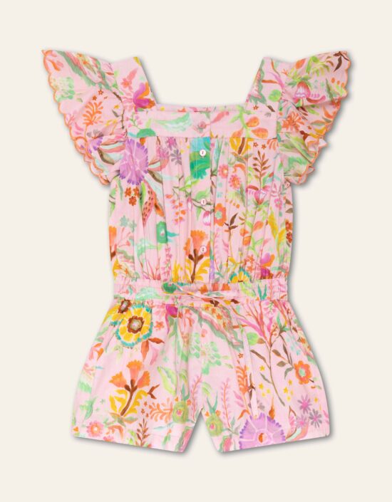 OILILY Pancakes Pink Floral Playsuit