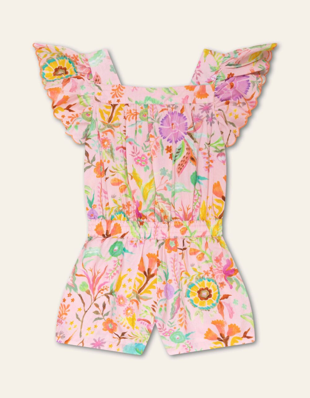 OILILY Pancakes Pink Floral Playsuit