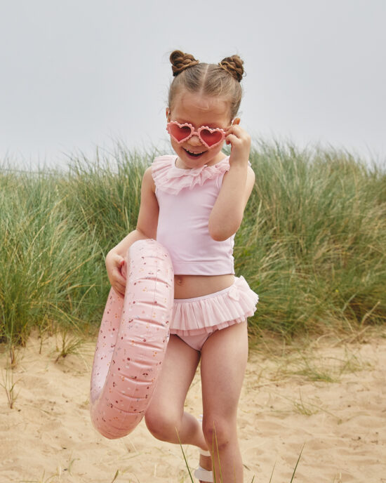CARAMELO Pink Tulle Trimmed Bikini