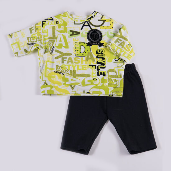 DAGA Sporty Graphic Green Shorts Set