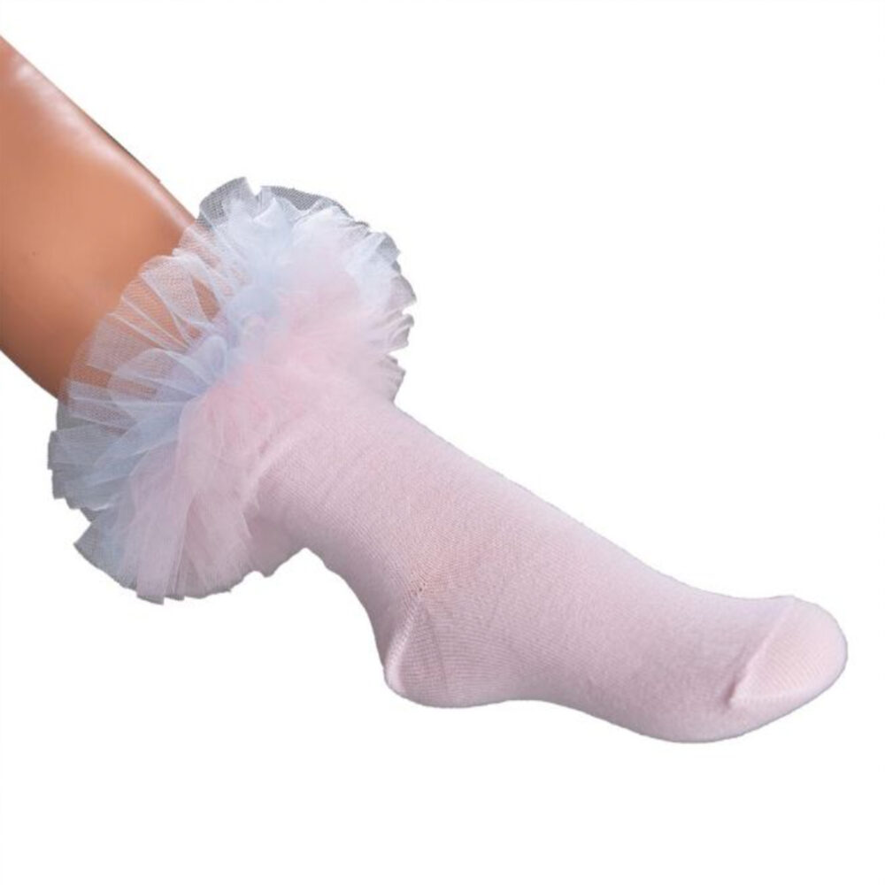 Daga Pink & Blue Tulle Socks