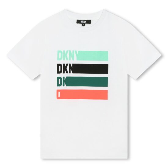 DKNY White Graphic Logo Tshirt