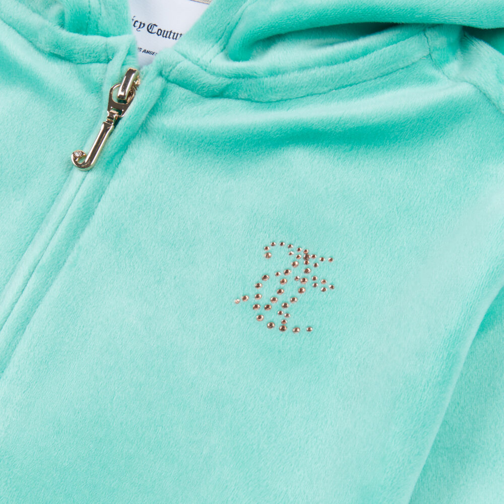 Juicy Couture bright green diamante velour tracksuit