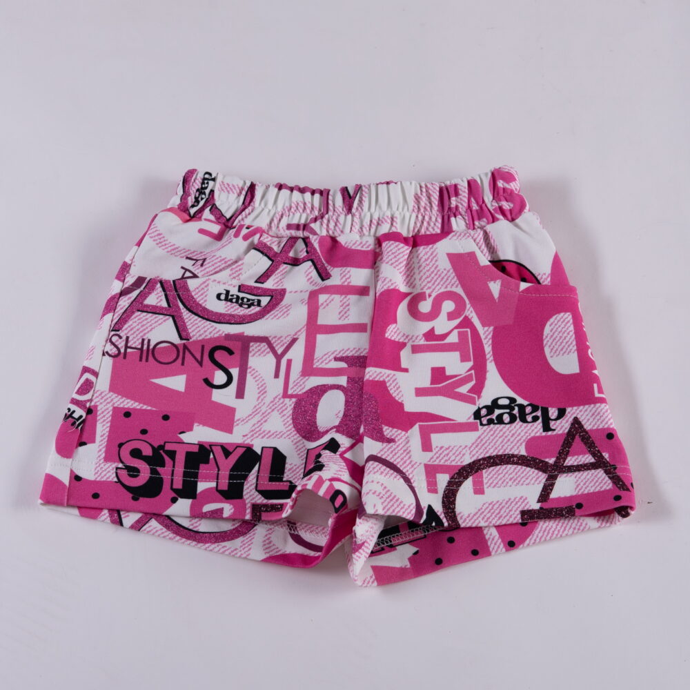 DAGA Sporty Graphic Pink Shorts Set